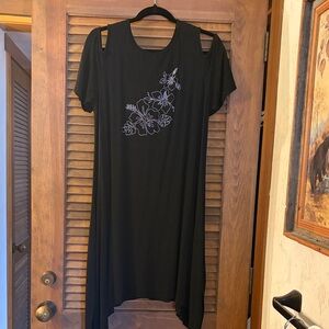 Elegant Black Floral Dress